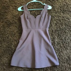 Navy Scalloped Skater Dress from Tobi